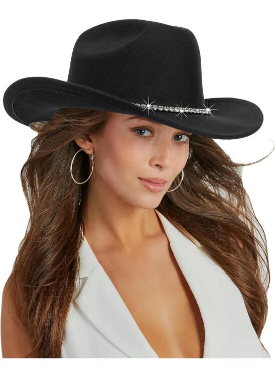 Elegancia Western: Un Análisis del Sombrero Vaquero Clásico de Fieltro Negro