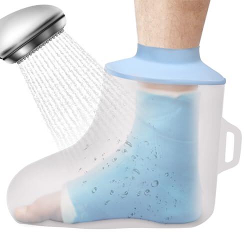 Fasola Protector Escayola Pie para Ducha, Piscina, Funda para Pie Escayolado Adulto, Reutilizable Bolsa Pie Ducha Mantener el Vendaje Seco