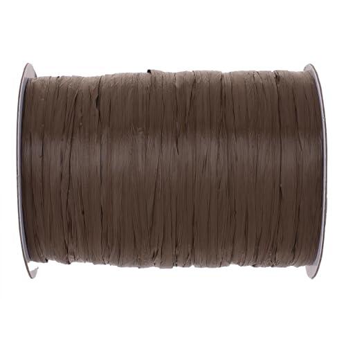 Glorex 6 9400 614 – Rafia, 100 m de rafia mate en rollo, marrón oscuro, para manualidades, decoración o para arreglos florales, ramos y otros trabajos de floricultura