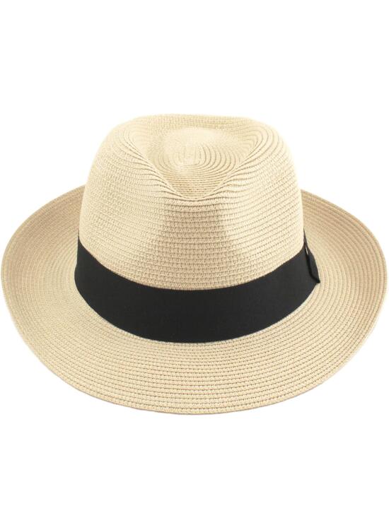 Sombrero de Panamá Unisex Sombrero de Verano Sombrero de Playa de Fedora para Hombres Mujeres Sombrero de Paja Sombrero Panama Enrollables