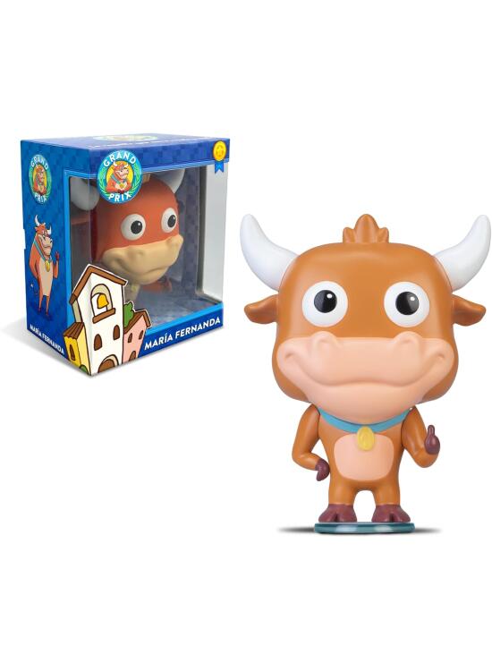 Grand Prix - Vaquilla María Fernanda de 15 cm, Figura de Vinilo del Programa de Televisión Grand Prix, Idea de Regalo, Juguete Oficial, Muñeco para Niños de 6 años+, TV Fans, Famosa (GRN00000)