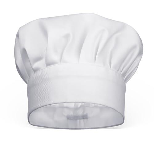 Abeillo Gorro Unisex Ajustable de Chef en Algodón, Gorro Profesional Red para el Pelo