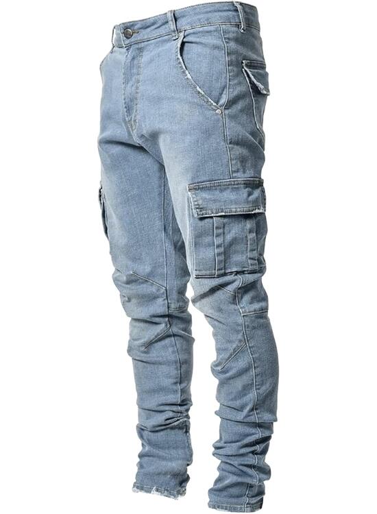 Genérico Vaqueros - Elasticos Pantalones De Vestir Hombre Vaqueros Rotos Pantalones Negros Hombre Pantalón De Vestir Hombre Pantalones Vaqueros Hombre Rotos Jeans Vaquero 6#