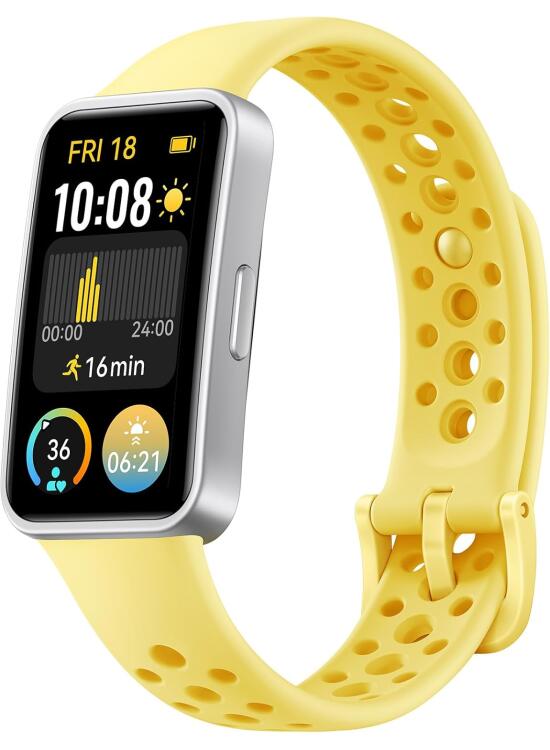 HUAWEI Band 9, 1.47”AMOLED, Larga Duración de 2 Semanas, Ajuste de Brillo Automático, Mayor Precisión de Medición, Altamente Compatible,100 Modos de Entrenamiento Diferentes, Amarillo