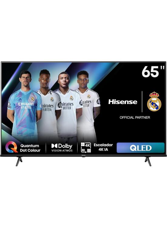 Hisense 65E7NQ - QLED Smart TV, 65 Pulgadas Televisor, Quantum Dot Colour, Dolby Vision, Dolby Atmos, Modo Juego Plus, 60Hz VRR 120 fps, Bluetooth&HDMI,Control por Voz televisor, VIDAA (Nuevo 2024)