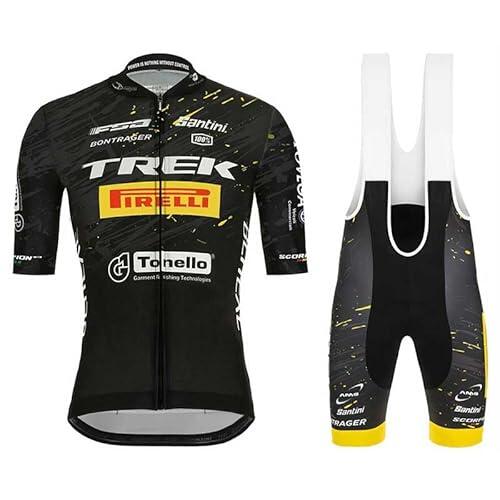assocauicy Conjunto Ciclismo Hombre,Ropa Ciclismo Hombre Trek 2024 New Transpirable y de Secado rápido en Verano con 3D Almohadillas De Gel 2024