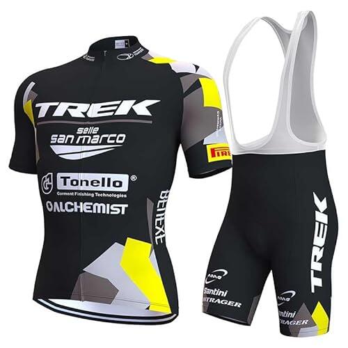 assocauicy Conjunto Ciclismo Hombre,Ropa Ciclismo Hombre Trek 2024 New Transpirable y de Secado rápido en Verano con 3D Almohadillas De Gel 2024