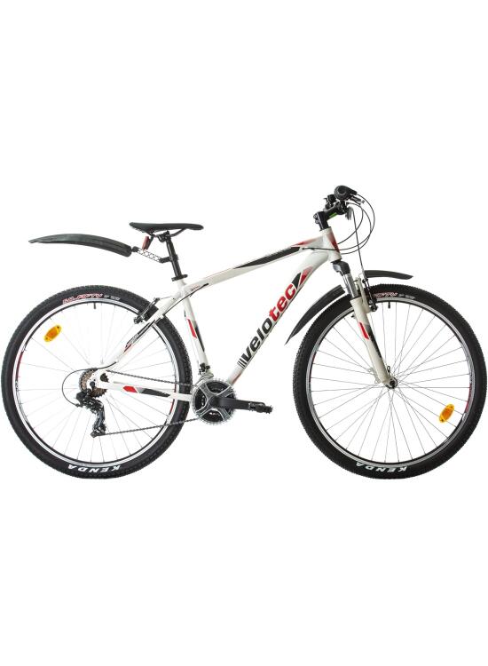 Probike PRO Bicicleta de montaña de 29 pulgadas Shimano, 21 velocidades, para hombre y mujer, adecuada a partir de 175 – 190 cm (blanco rojo)