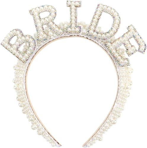 Diadema de Perlas, Bride Diadema, Diadema de Perlas Mujer, Corona Bride, Complementos Bride, Bride Accesorios, Adornos de Novia para Bodas, Despedidas de Soltero y Veladas con Amigos