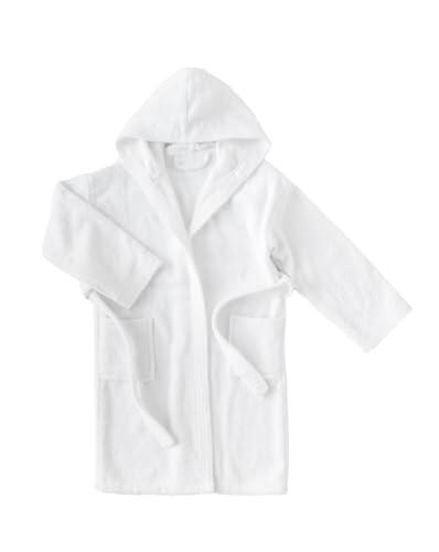 Top Towel - Confort - Albornoz niña - Albornoz niño - Algodón 100% - Rizo 450 grms. De 10 a 12 años. Blanco