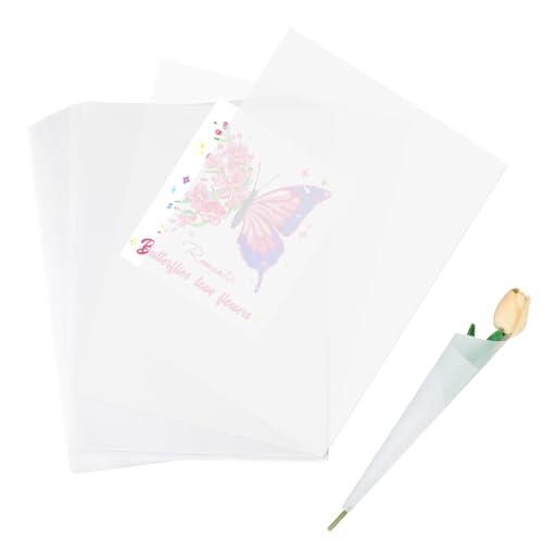 Papel Vegetal A4 (30cm*21cm) - 50 Hojas de 110g/m², Transparente Imprimible, Cebolla, Blanco, Calco Versátil