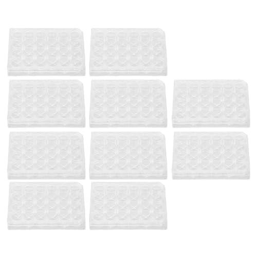 10PCS Placa de Cultivo Celular, Placas de Reacción de Pocillos, Placa Tratada para Cultivo de Tejidos Compatible Con El Equipo de La Sala de Biología Adecuado para Laboratorio
