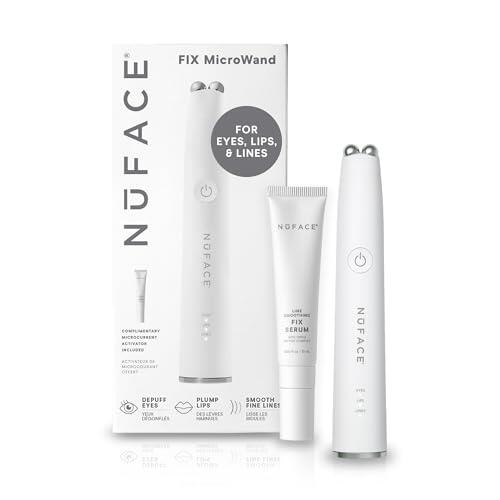 NuFACE FIX MicroWand - Dispositivo de microcorriente + activador de suero para el tratamiento sobre la marcha de líneas de frente, patas de gallo, debajo de los ojos, líneas de sonrisa y labios de