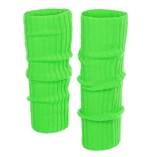 KarneLux Calentadores de piernas sexy - calcetines de neón para disfraces de los años 80-90 para fiestas temáticas, máscaras, carnaval o baile - mujer talla única, 40 cm