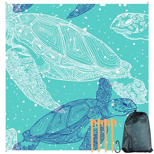 FGen Manta de Playa Antiarena 200 x 210 cm para Picnic, Alfombra para Fiestas, Viajes, Camping y Festivales de Música