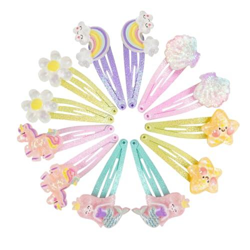12 Horquillas niña, Horquillas Pelo Niña Sirenas, Complementos Pelo niña, Clips Pelo Niña, Accesorios Pelo, Regalos de cumpleaños y fiestas