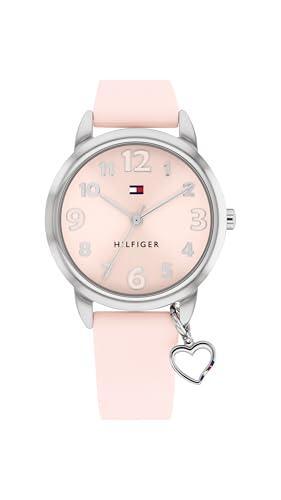 Tommy Hilfiger Reloj con Movimiento de Cuarzo de Tres Manecillas para Jóvenes con Correa de Silicona Rosa - 1720044