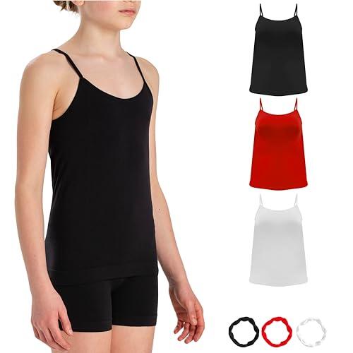 Risalti Camiseta De Tirantes Para Niña - Microfibra 3 PZ, Top Sin Costuras, Ropa Interior, Brazaletes De Regalo - Made In Italy