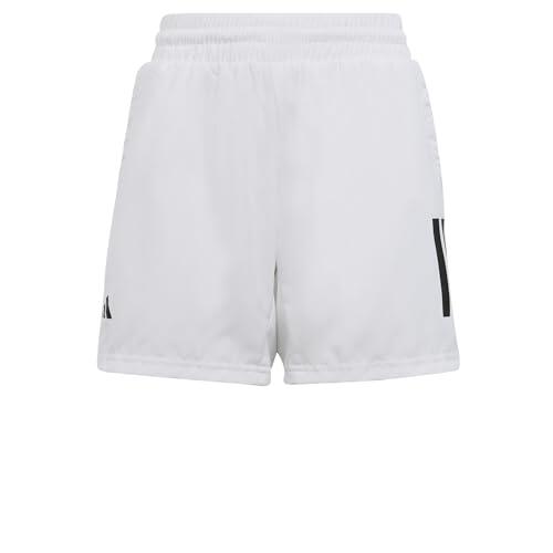 adidas Niños Boys Club Tennis 3-Stripes Shorts, White, 9-10 Years