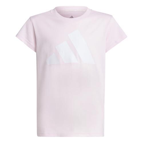 Adidas Bambine e Ragazze Essentials Cotton T-Shirt, Clear Pink/White, 13-14 Years