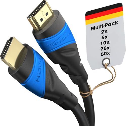KabelDirekt – Cable HDMI 8K & 4K – 2x 1m – Tecnología Flexcore alemana