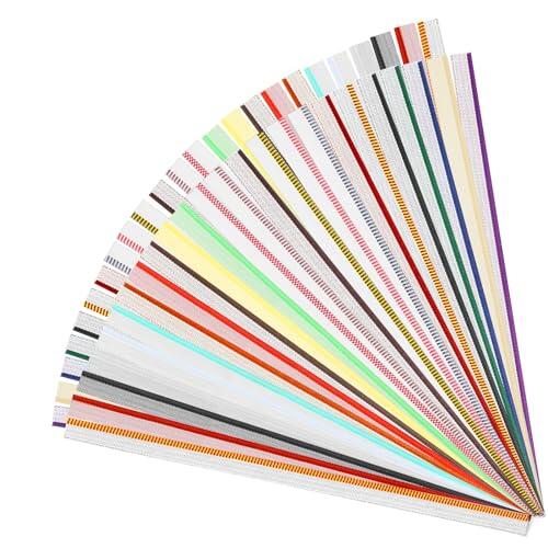 salbsever 52 diademas de encuadernación de libros, 52 colores, 11.8 × 0.5 pulgadas, suministros de tela para encuadernación de libros, suministros de tela para encuadernación, principiantes