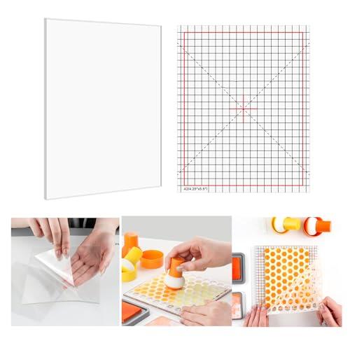 OTCRAFT Juego de 3 alfombrillas adhesivas antideslizantes multiusos de 6.5 x 8.5 pulgadas, ajuste en el juego de herramientas de posicionamiento de sellos, alfombrilla de agarre de fotopolímero con