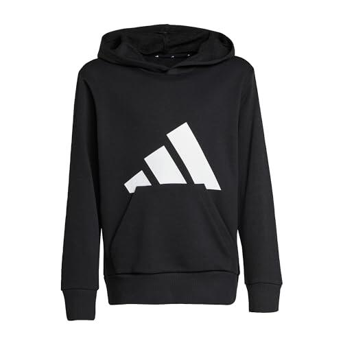 adidas Unisex - Bambini e Ragazzi Essentials Big Logo Hoodie, Black/White, 13-14 Years