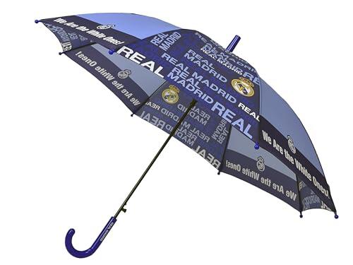 CYPBRANDS Real Madrid- Paraguas, Paraguas Automático, Paraguas para Niños y Niñas, Multicolor, Producto Oficial