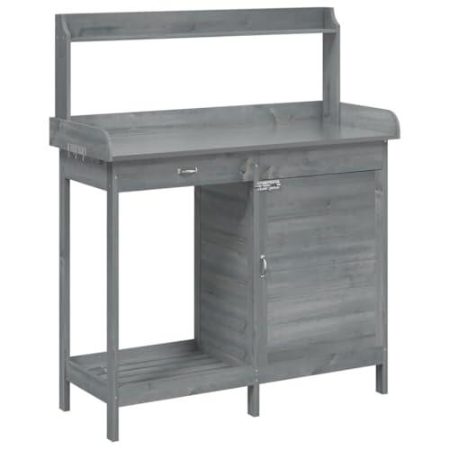 Organiza tu espacio de jardinería: Análisis de la mesa para macetas vidaXL de abeto gris