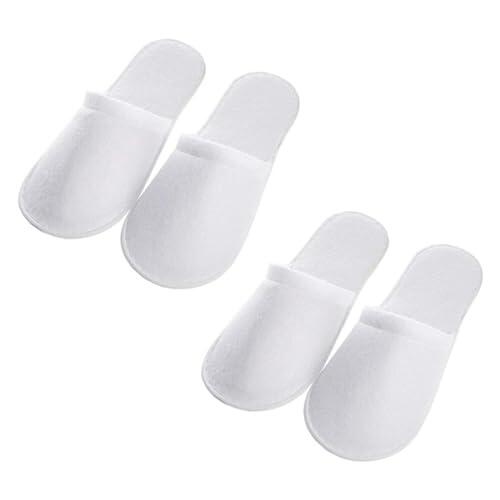 OUDQFCJ 2 Pares de Pantuflas Desechables de Hotel Para el Hogar e Invitados Para Hombres y Mujeres
