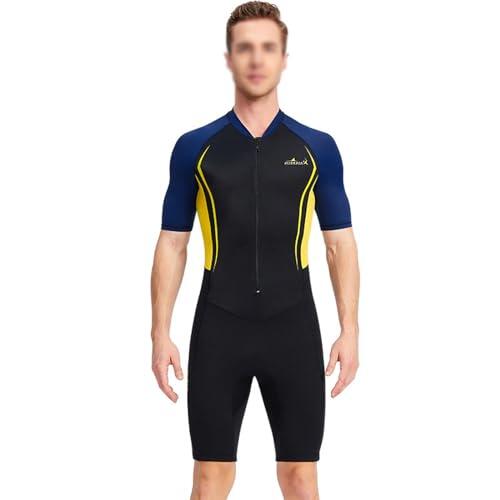 Traje De Buceo para Parejas Traje De Neopreno Corto De 1,5 Mm para Buceo Snorkeling Surf Natación (Color : Man, Size : M)