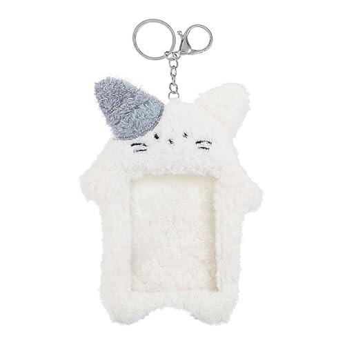 GEEHUA - Portatarjetas fotográficas de peluche con tarjetero para tarjeta de crédito, tarjeta de crédito, tarjeta de autobús