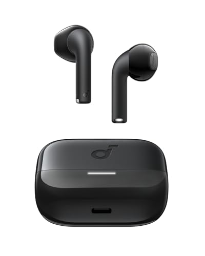 Soundcore K20i Auriculares Inalámbricos Bluetooth Semi In-Ear de Anker, 36 Horas de Reproducción, Carga Rápida, 2 Micrófonos ENC, Ecualizador Personalizado, IPX5, Bluetooth 5.3, Control por App