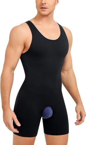 Gotoly Camiseta Reductora Hombre Elástica Faja Reductora Adelgazante Camisetas de Compresión Abdomen Cintura Body Shaper