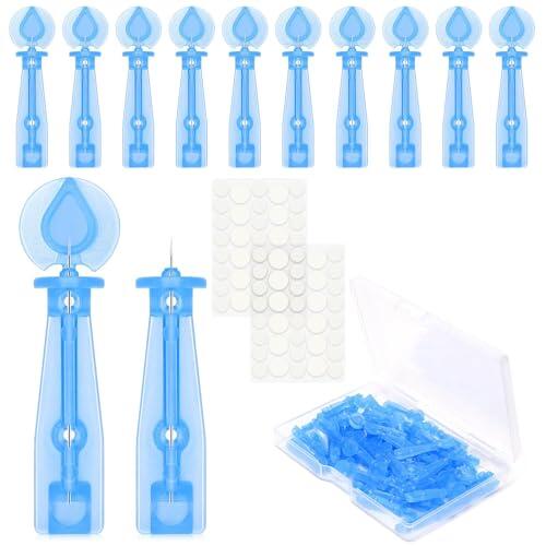 Hebterrka Pack de 50 agujas desechables para acné y espinillas de 72 puntos para acné Whiteheads, para eliminar espinillas en la boca cerrada (paquete de 50)