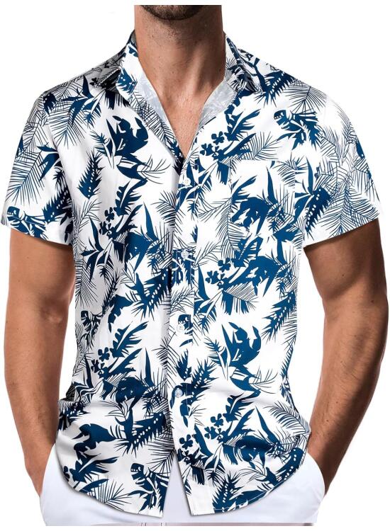 Danfiki Camisa Hawaiana Hombre Camisa de Playa Camisas de Verano para Hombre Camisa Causal para la Playa