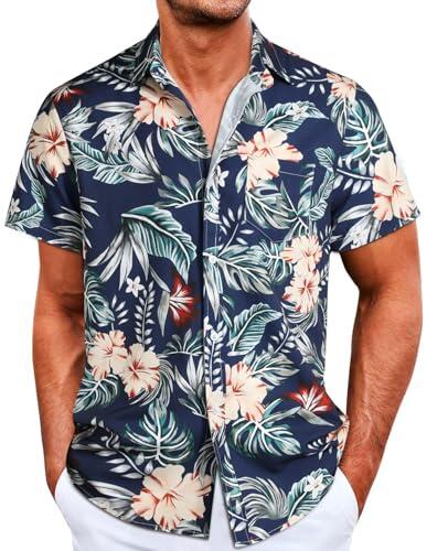 Danfiki Camisa Hawaiana Hombre Camisa de Playa Camisas de Verano para Hombre Camisa Causal para la Playa