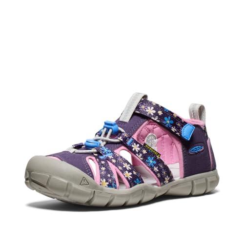 KEEN Seacamp Ii Cnx- Sandalias de punta cerrada para niña, Margaritas Marina, 34 EU
