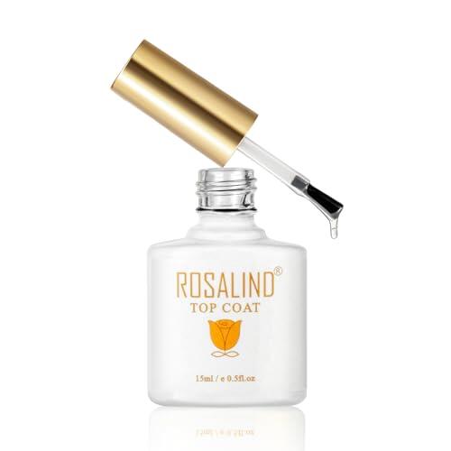 ROSALIND Top Coat Semipermanente Esmalte De Uñas En Gel Lámpara UV LED Soak Off Kit De Esmaltes De Uñas 15ml
