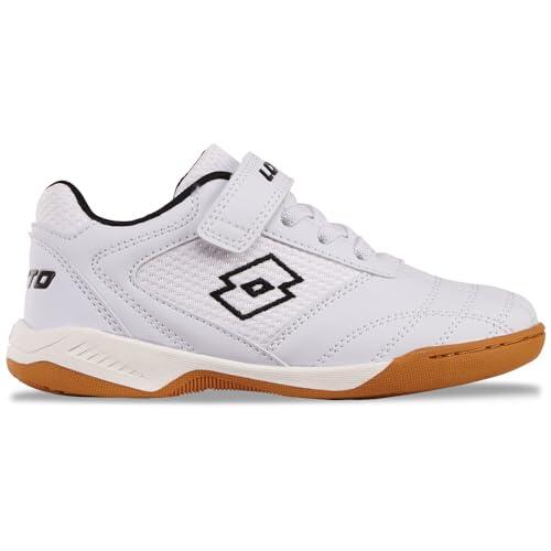 LOTTO Zapatillas Unisex para niños, Blanco y Negro, 35 EU