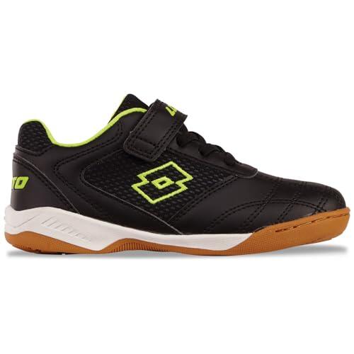 LOTTO Zapatillas Unisex para niños, Negro FR Amarillo, 30 EU