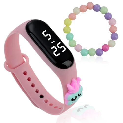 Joynine Reloj Digital Deportivo para Niños y Niñas - Reloj Infantil - Viene con Pulsera de Niña - Correa de Silicona - Reloj Comunion Niña - Resistente al Agua - Ideal para Mayores de 6-15 Años