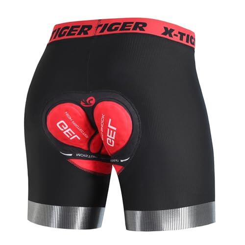 X-TIGER Culotte Ciclismo Hombre 5D Gel Acolchado Ropa Interior de Bicicleta MTB Pantalon Ciclismo Hombre
