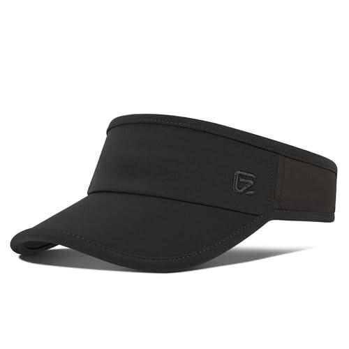 GADIEMKENSD Sombrero para el Sol para Mujeres y Hombres, Accesorios de Golf, Viseras de Verano para la Playa, Ajustable para Correr y Tenis, Parche Solar, Cómodo para Deportes al Aire Libre, Negro