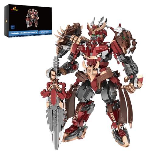 JMBricklayer Mech Robots 70160 - Juego de construcción de robot para adultos, juguete Mecha con espada y articulaciones móviles, colección de modelos Mech, pantalla para el hogar, niños y niñas