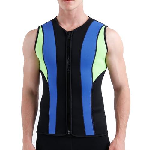 3mm Neopreno Traje De Neopreno Chaleco Traje De Neopreno Sin Mangas con Cremallera Frontal, para Natación Buceo Surf (Color : A, Size : XL)