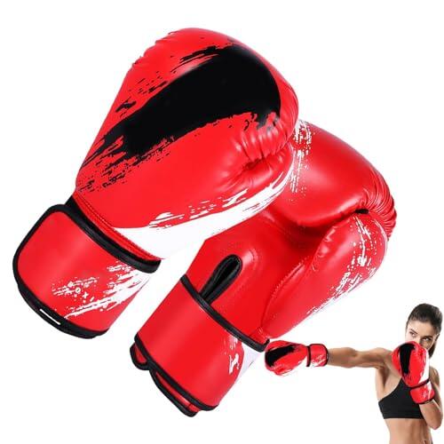 Guantes de boxeo para adultos, piel sintética, guantes de combate para niños, guantes de entrenamiento con forma integrada, estampado de tigre, guantes de entrenamiento para mujer, 240 x 120 x 40 mm