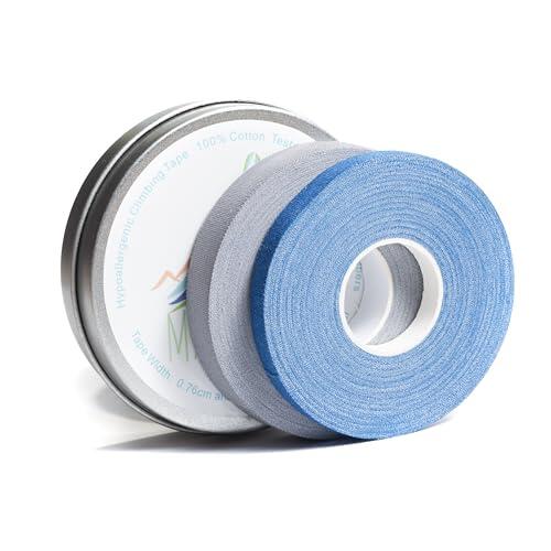 Madu Climb - Cinta de dedos para escalada en roca, 100% algodón, hipoalergénica, 2 rollos deportivos (mezclados)