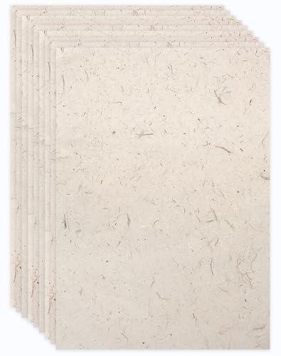 Anvin Papel de morera natural A4, 50 hojas visibles, papel de arroz de fibra imprimible, hojas de papel de seda para escribir, pintar, hacer tarjetas, manualidades (21 x 29,7 cm, yute
